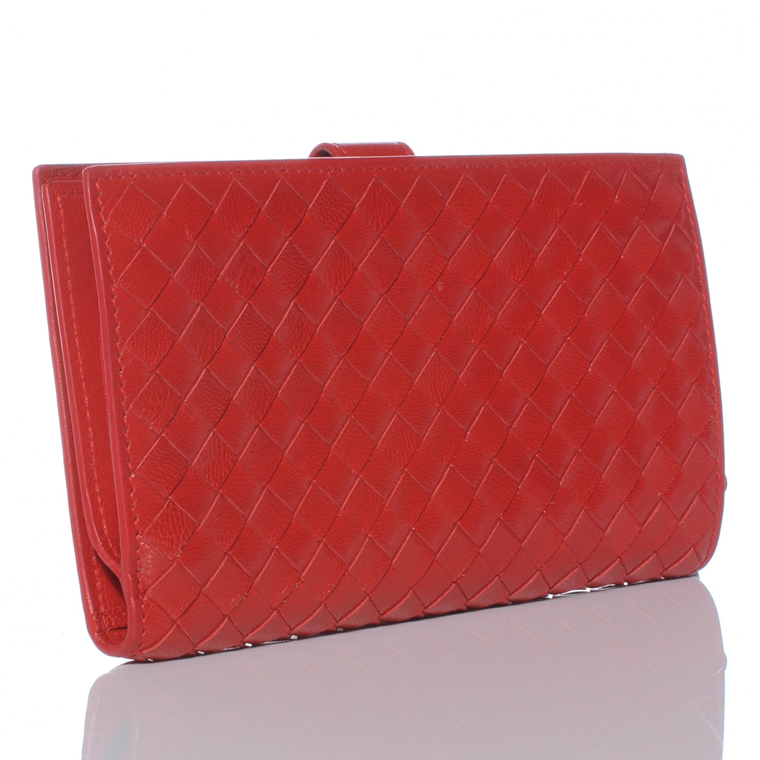Bottega Veneta Nappa Intrecciato Continental Snap Wallet Fever 3 of 8