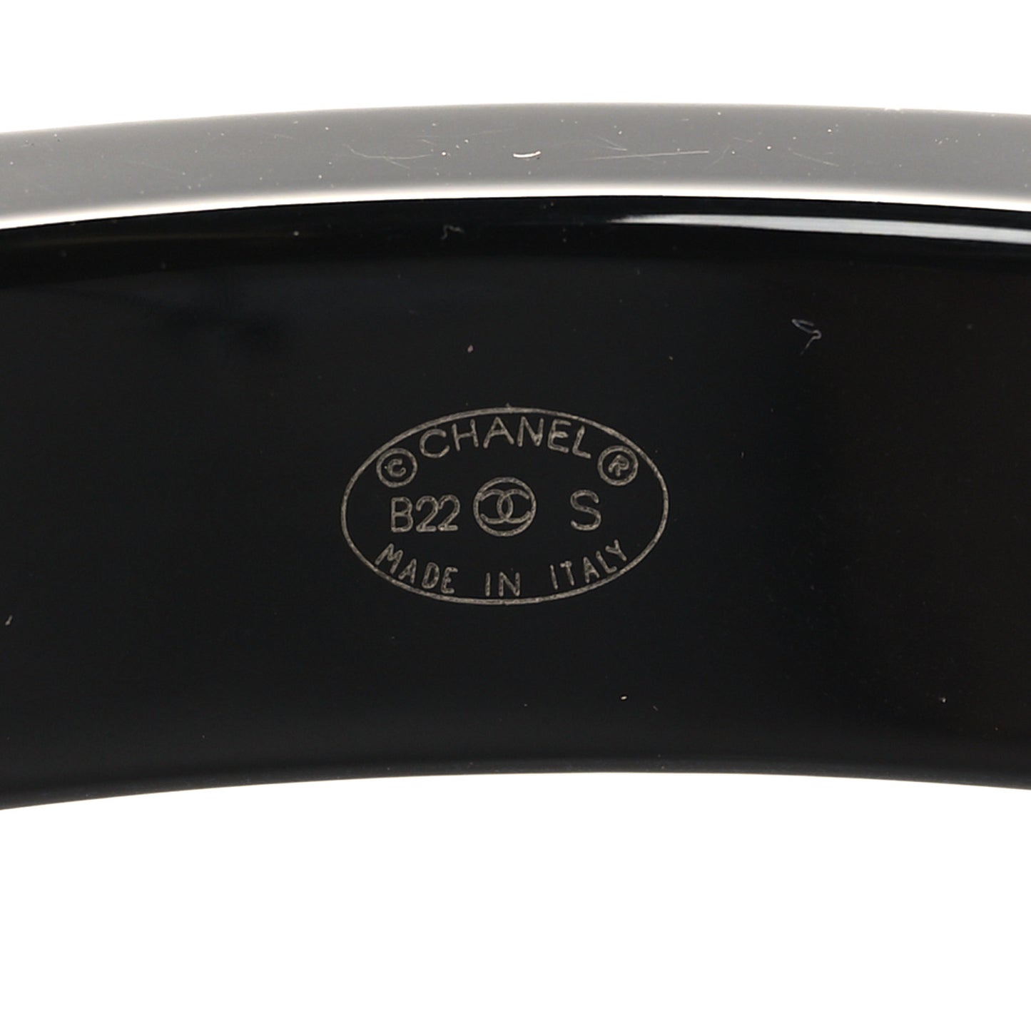 Resin Logo Bangle Bracelet Blue Black
