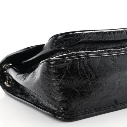 Saint Laurent Crinkled Calfskin Matelasse Monogram Medium Niki Chain Satchel Black 8 of 10