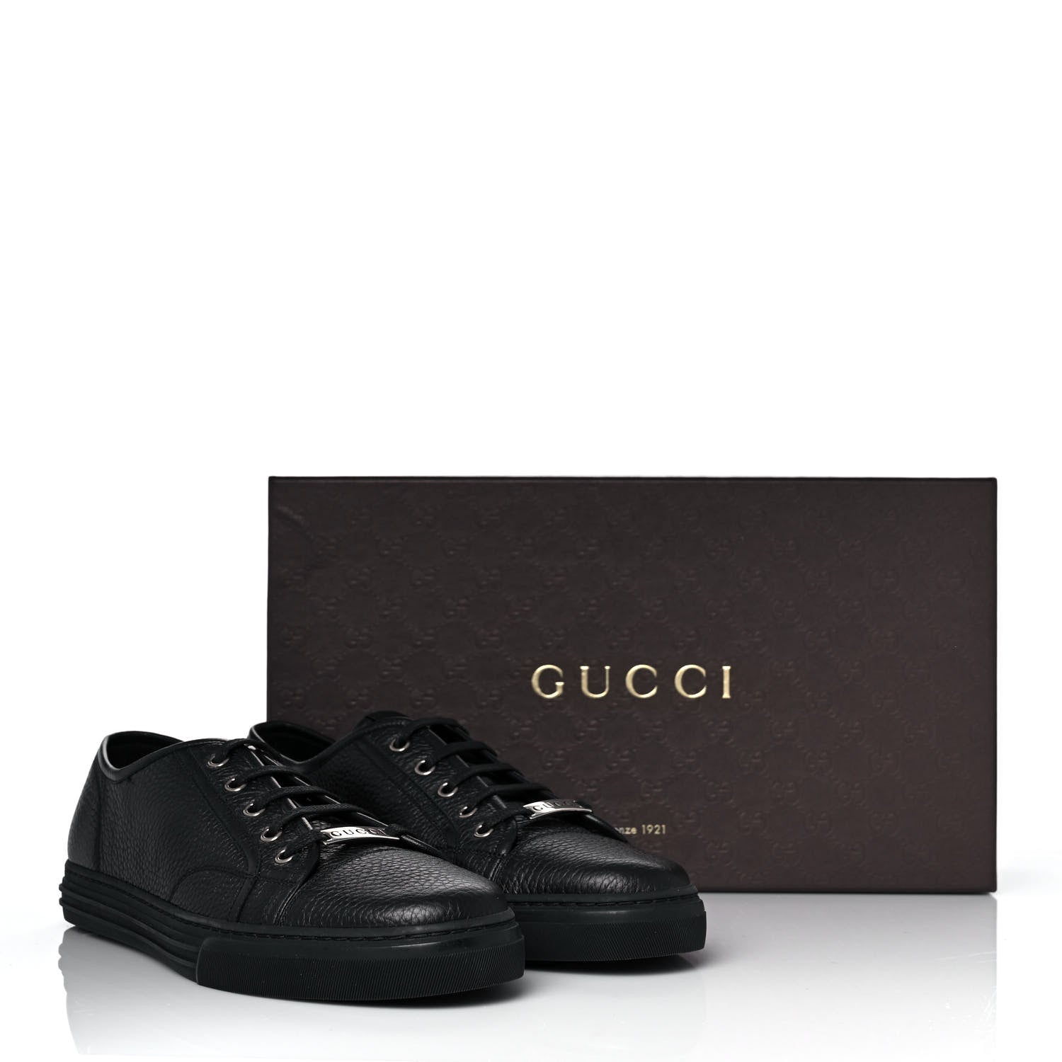 Gucci Nappa Mens Low Top Sneakers 9 Black 9 of 9