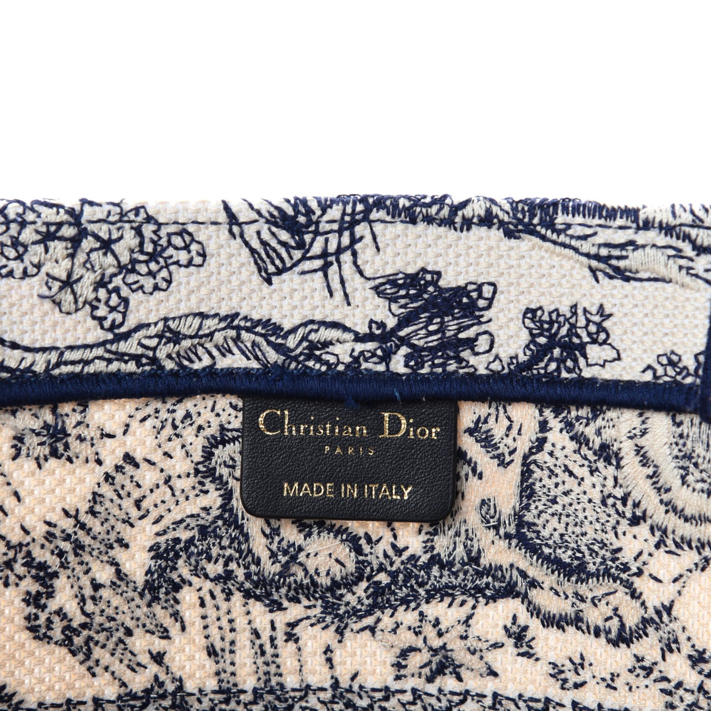 Canvas Embroidered Medium Dioriviera Toile De Jouy Book Tote Blue