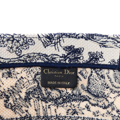 Christian Dior Canvas Embroidered Medium Dioriviera Toile De Jouy Book Tote Blue 8 of 10
