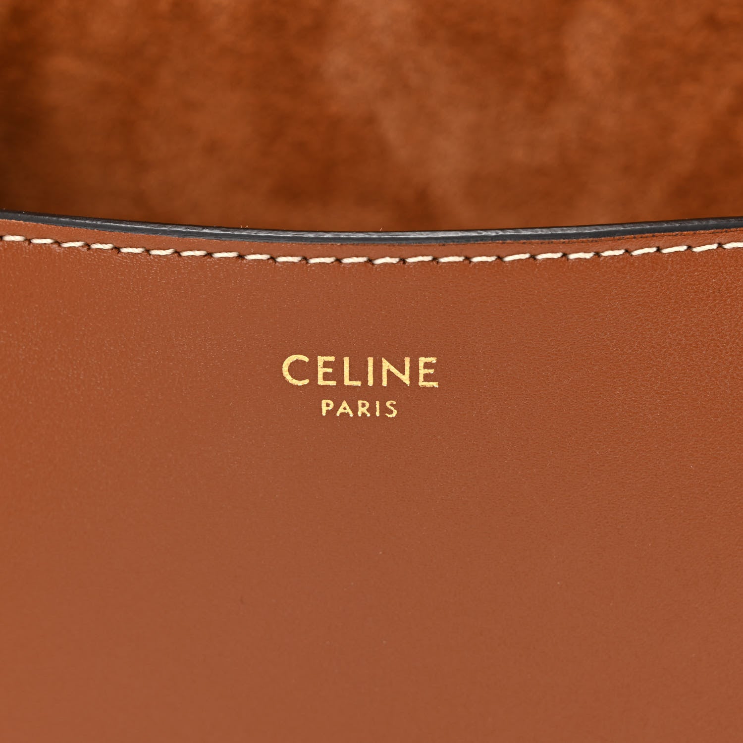 Celine Smooth Calfskin Cuir Triomphe Folco Crossbody Bag Tan 6 of 11