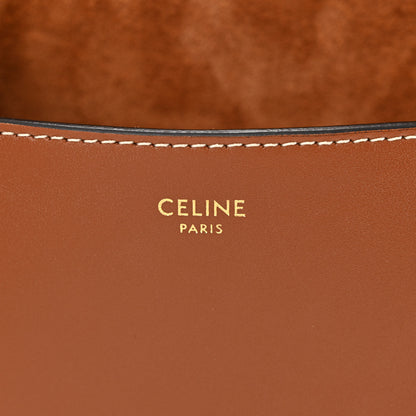 Celine Smooth Calfskin Cuir Triomphe Folco Crossbody Bag Tan 6 of 11