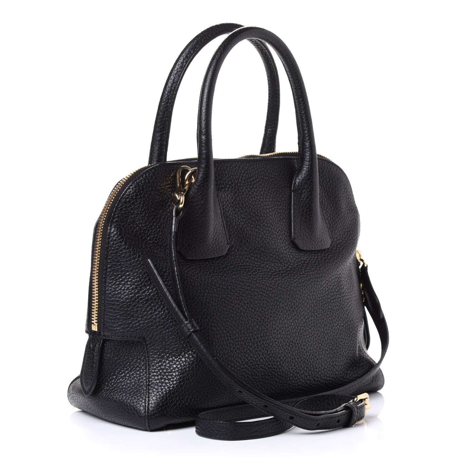 Burberry London Grainy Calfskin Small Greenwood Bowling Bag Black 4 of 8