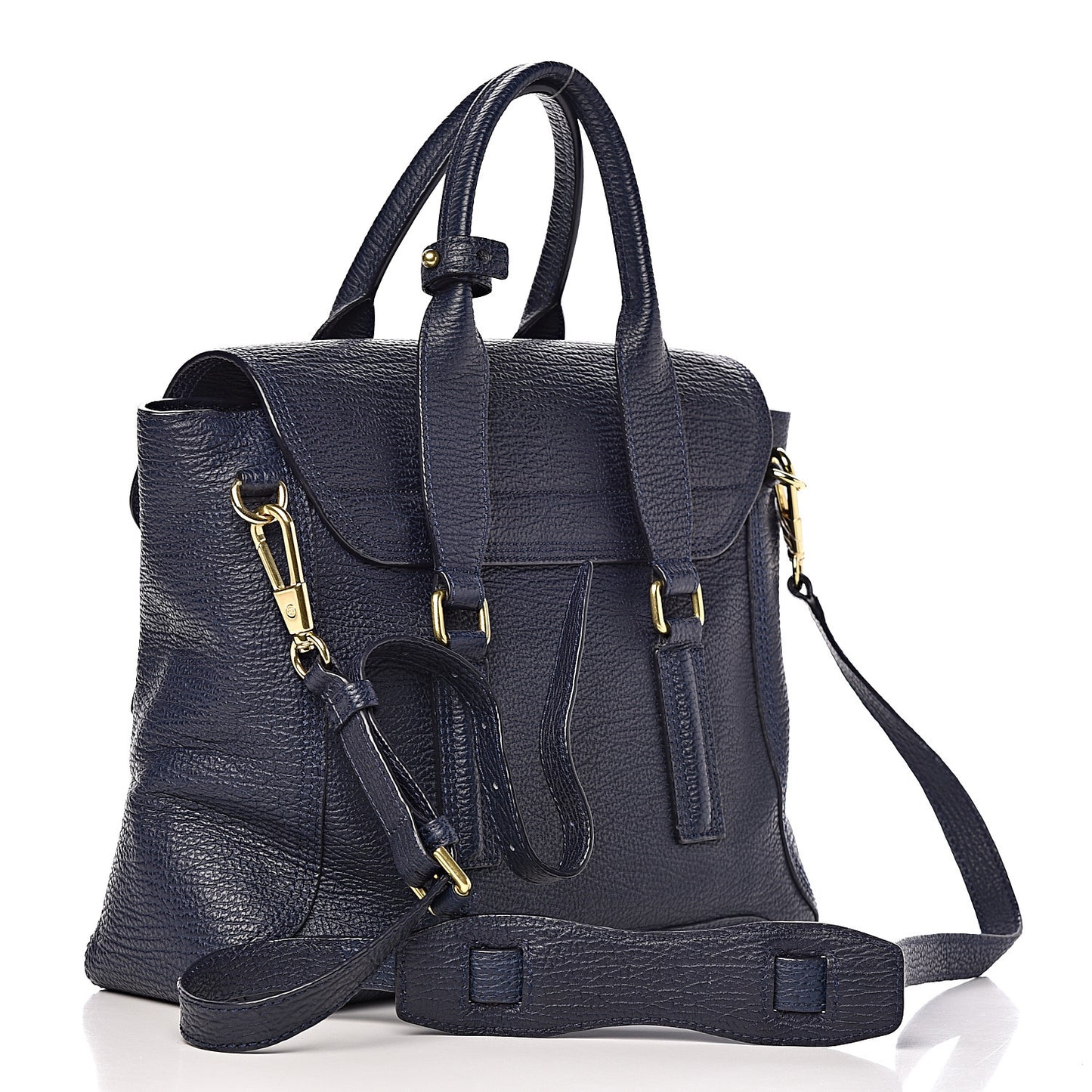 3.1 Textured Calfskin Medium Pashli Satchel Ink