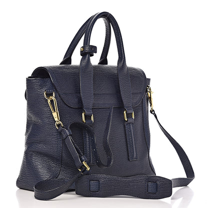 3.1 Phillip Lim 3.1 Textured Calfskin Medium Pashli Satchel Ink 3 of 10
