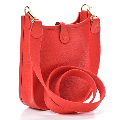 Hermes Taurillon Clemence Evelyne TPM Rouge de Coeur 2 of 10