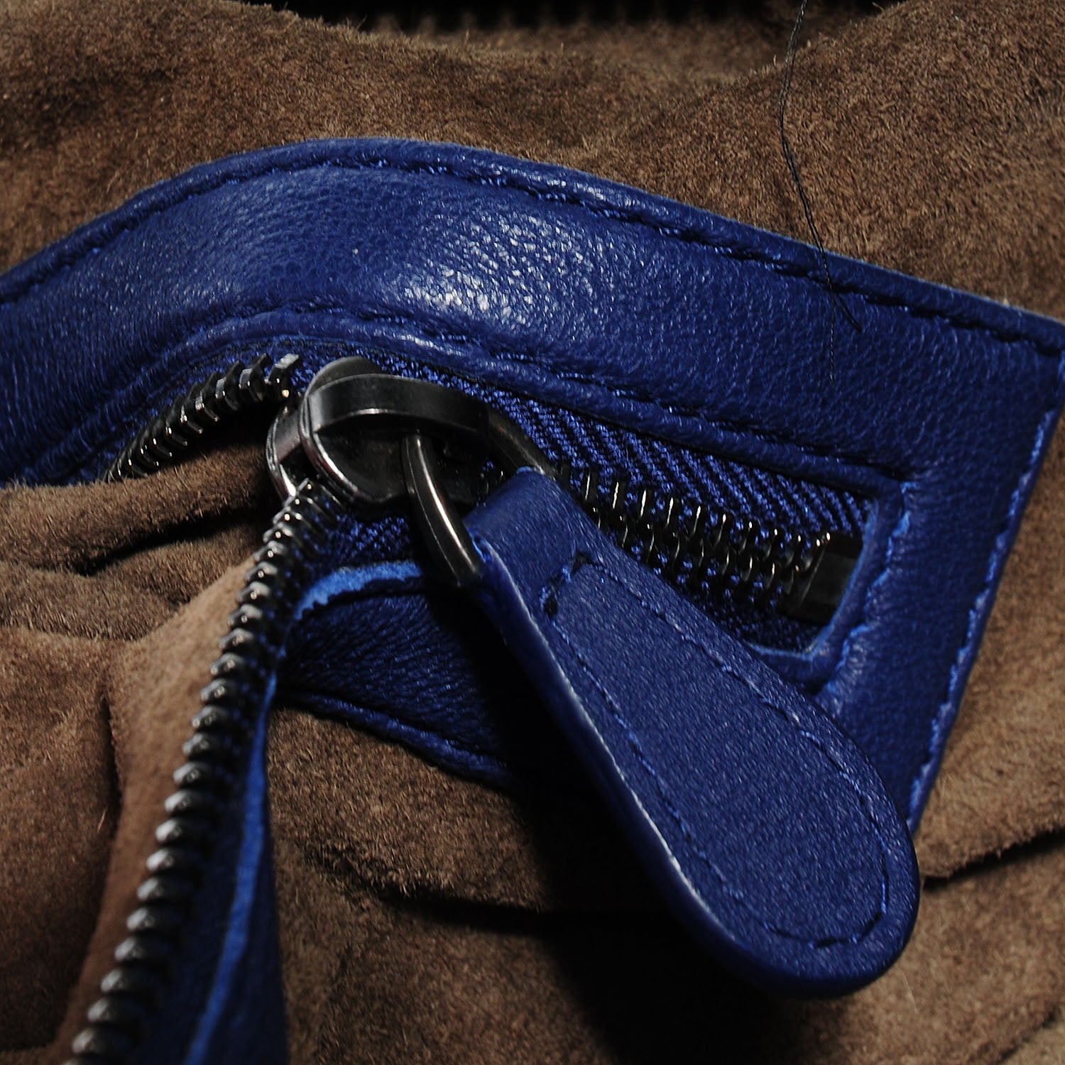 Bottega Veneta Nappa Silk Mini Ponza Devore Fuzzy Maxi Hobo Indigo 8 of 9