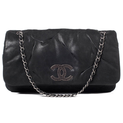 Chanel Iridescent Calfskin Glint Flap Black 1 of 10