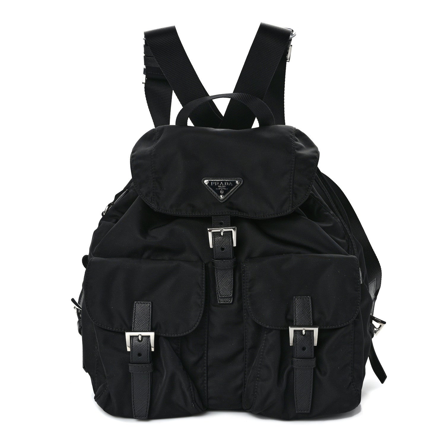 Prada Re-Nylon Saffiano Medium Backpack Black 1 of 12