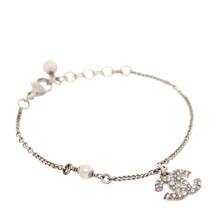 Chanel Pearl Crystal CC Bracelet Gold 1 of 6