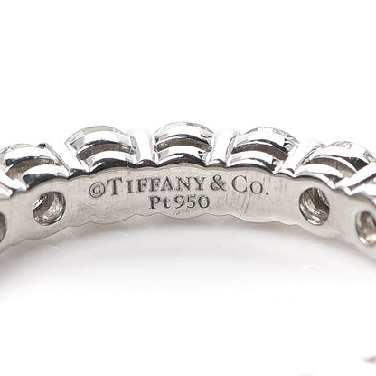 Tiffany Platinum Diamond 3mm Embrace Eternity Band Ring 52 6 4 of 4