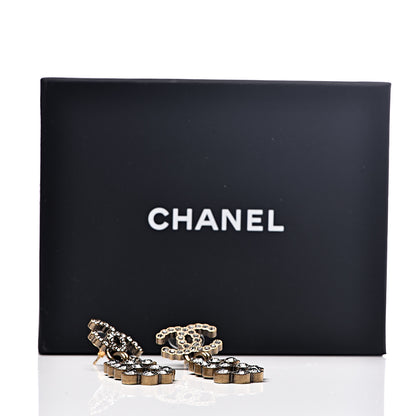 Chanel Metal Crystal City of Lights No 5 Drop Earrings Gold 5 of 5