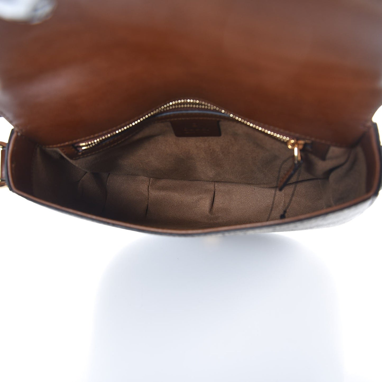 GG Supreme Monogram Small Messenger Shoulder Bag Beige Cuir