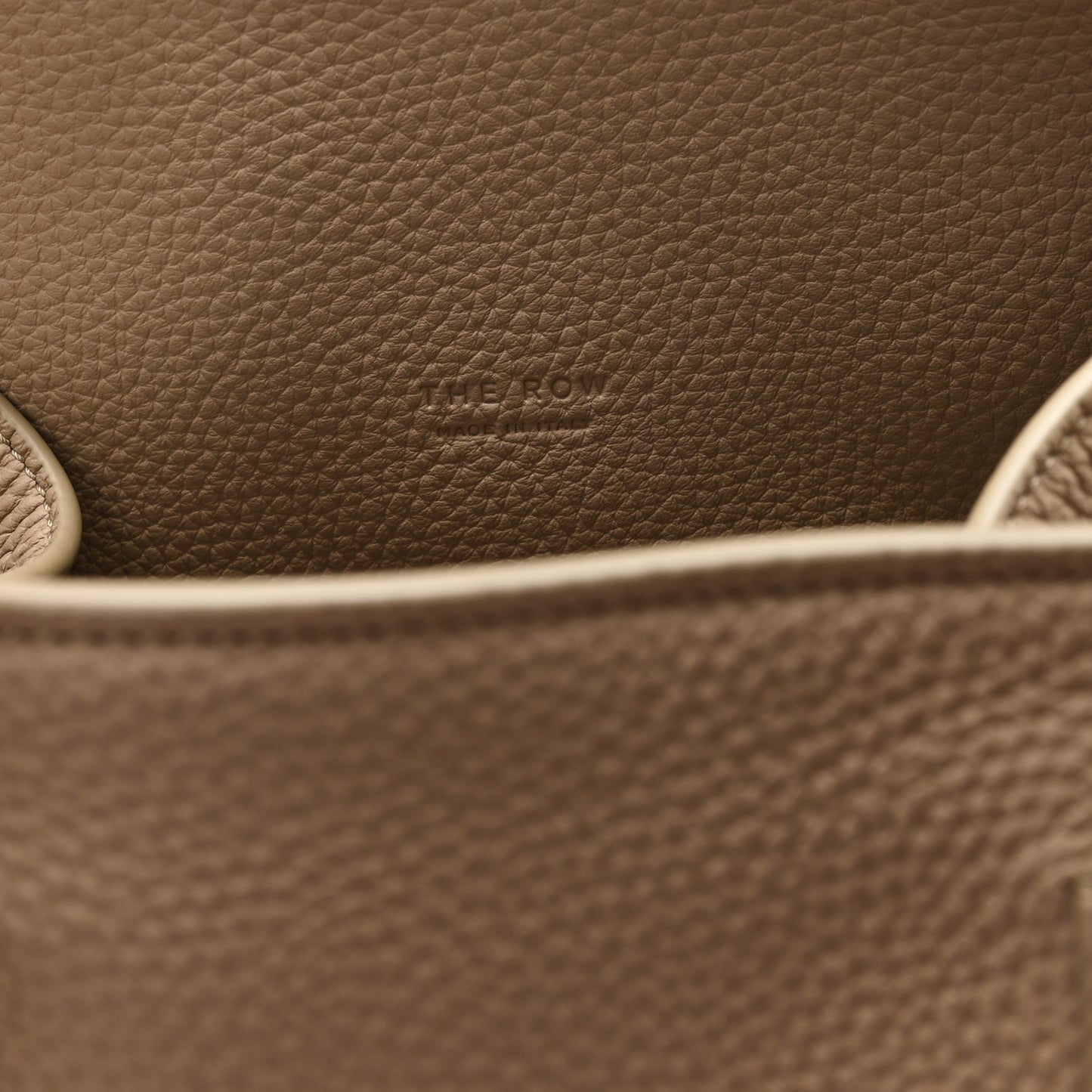 Matte Grained Calfskin Soft Margaux 15 Dark Taupe