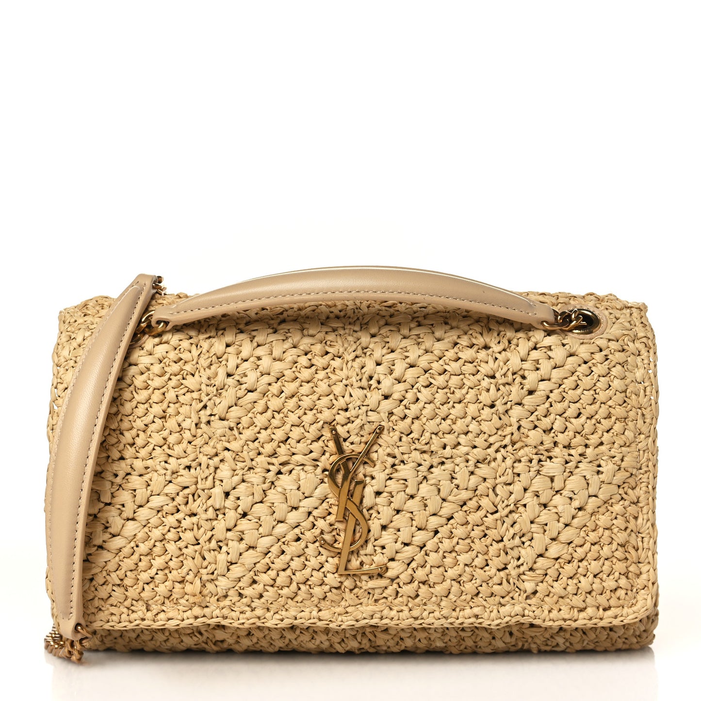 Raffia Monogram Medium Jamie Natural Avorio