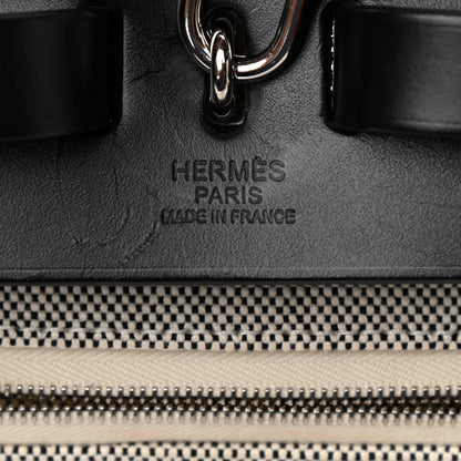 Hermes Criss Viking Vache Hunter Herbag a Dos Zip Retourne Backpack Ecru Black 7 of 11