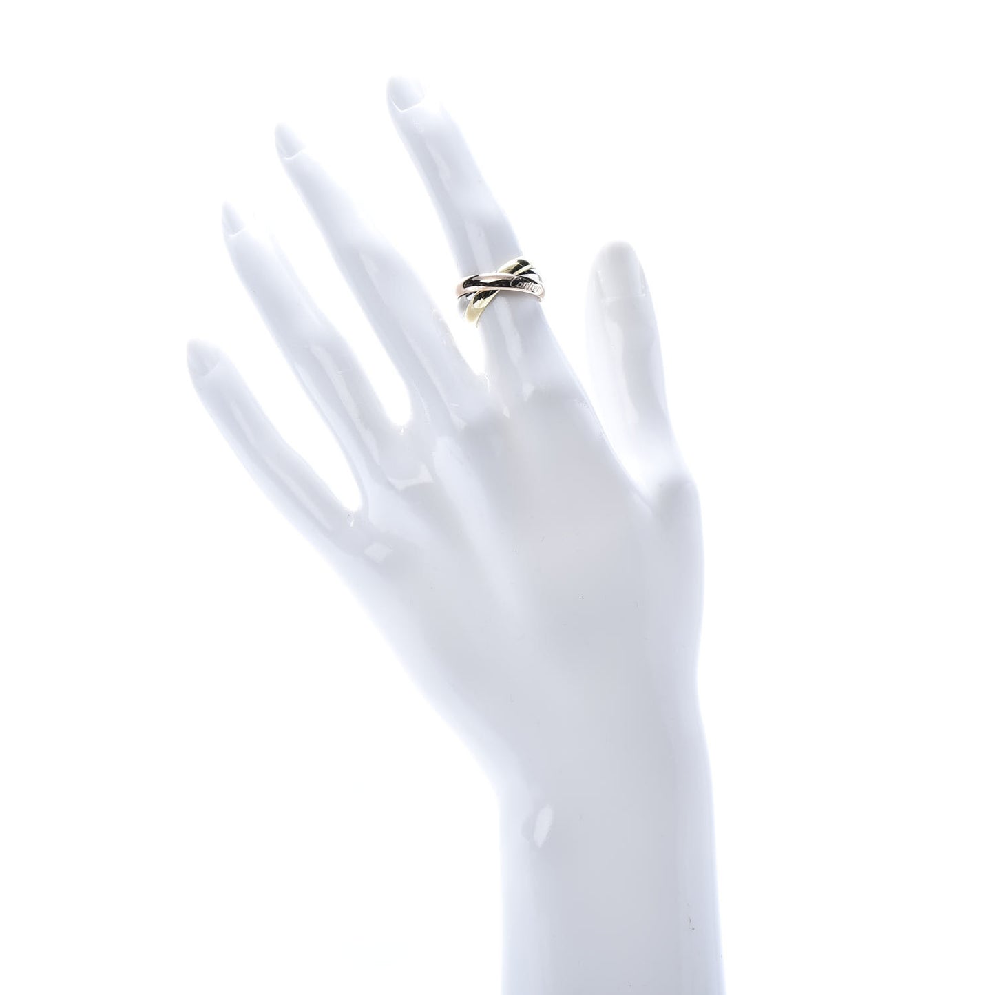 18K Pink Yellow White Gold Classic Trinity Ring 50 5.25