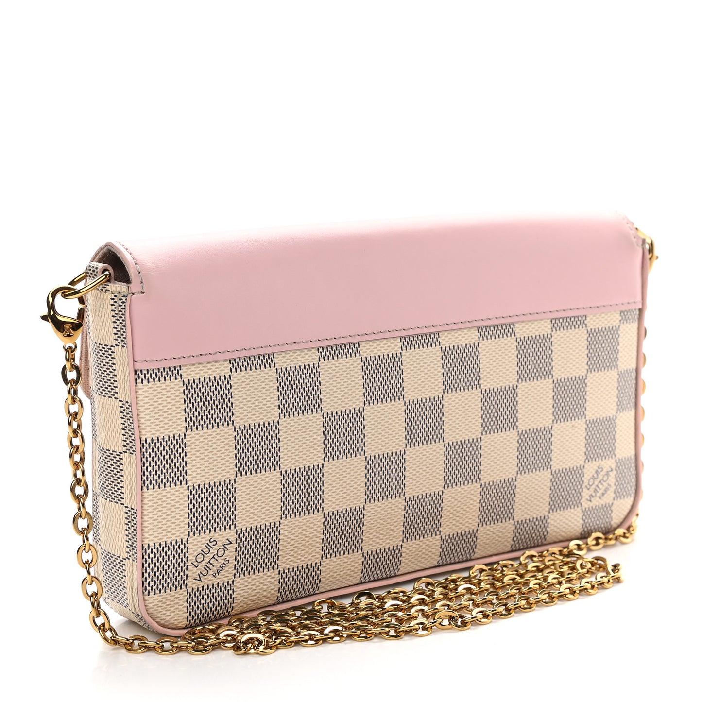 Damier Azur Calfskin Pochette Felicie Eau de Rose