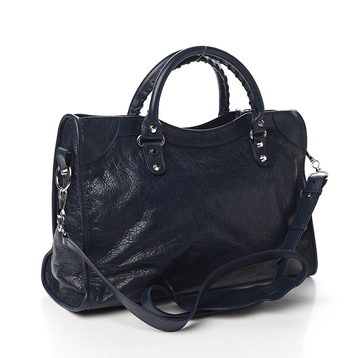 Agneau Classic Silver Hardware City Bleu Obscur