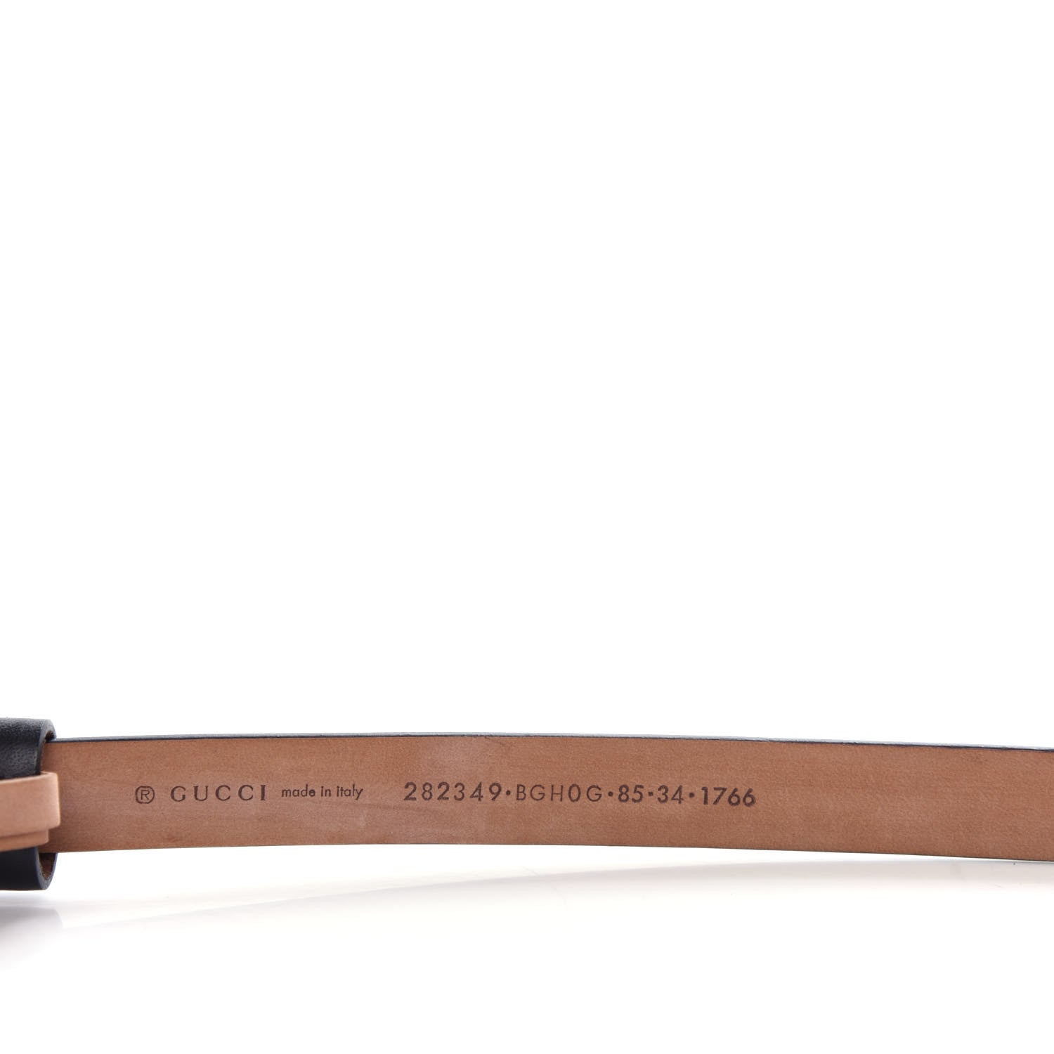 Gucci Calfskin Horsebit Skinny Belt 85 34 Black 5 of 5