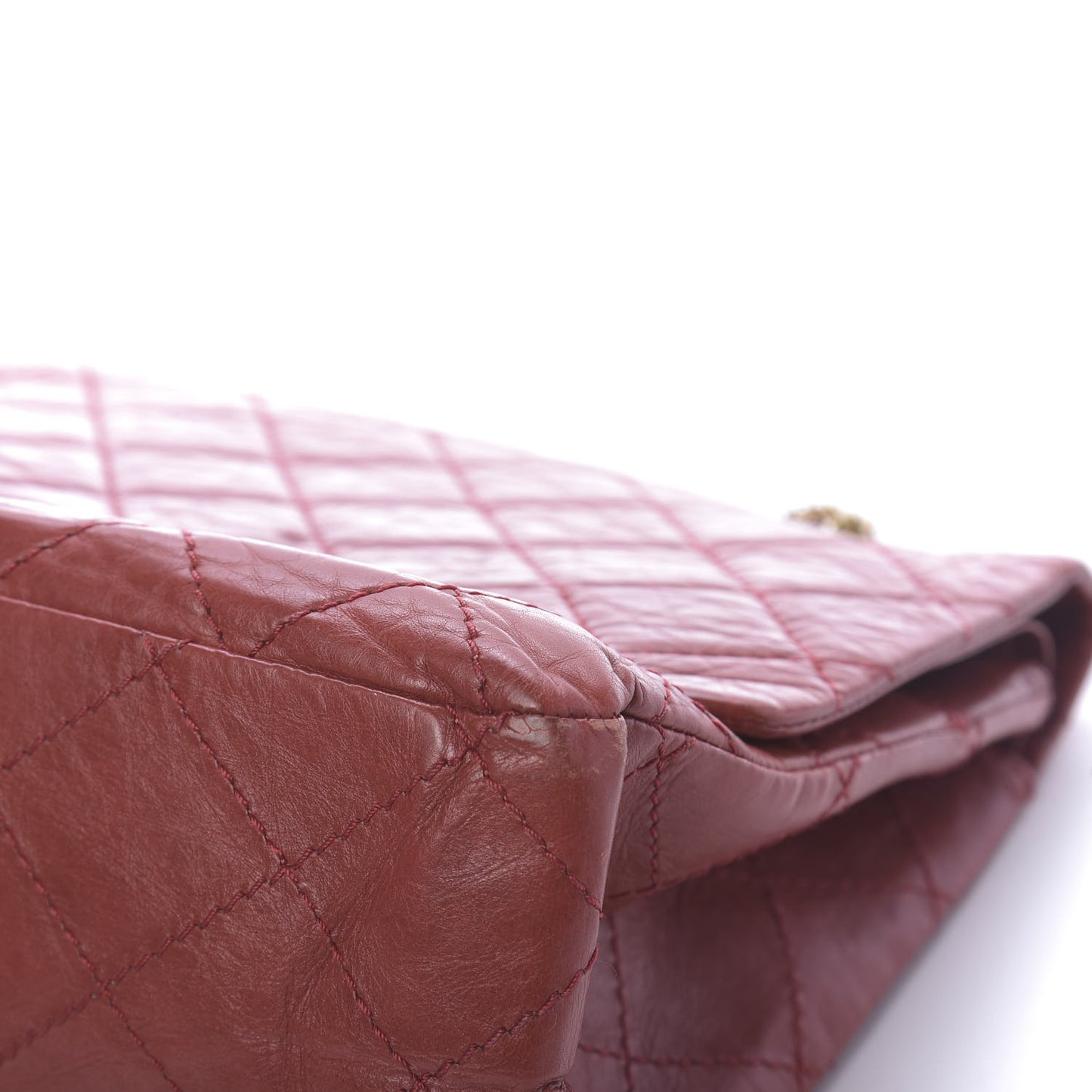 Aged Calfskin Quilted 2.55 Reissue 226 Flap Red