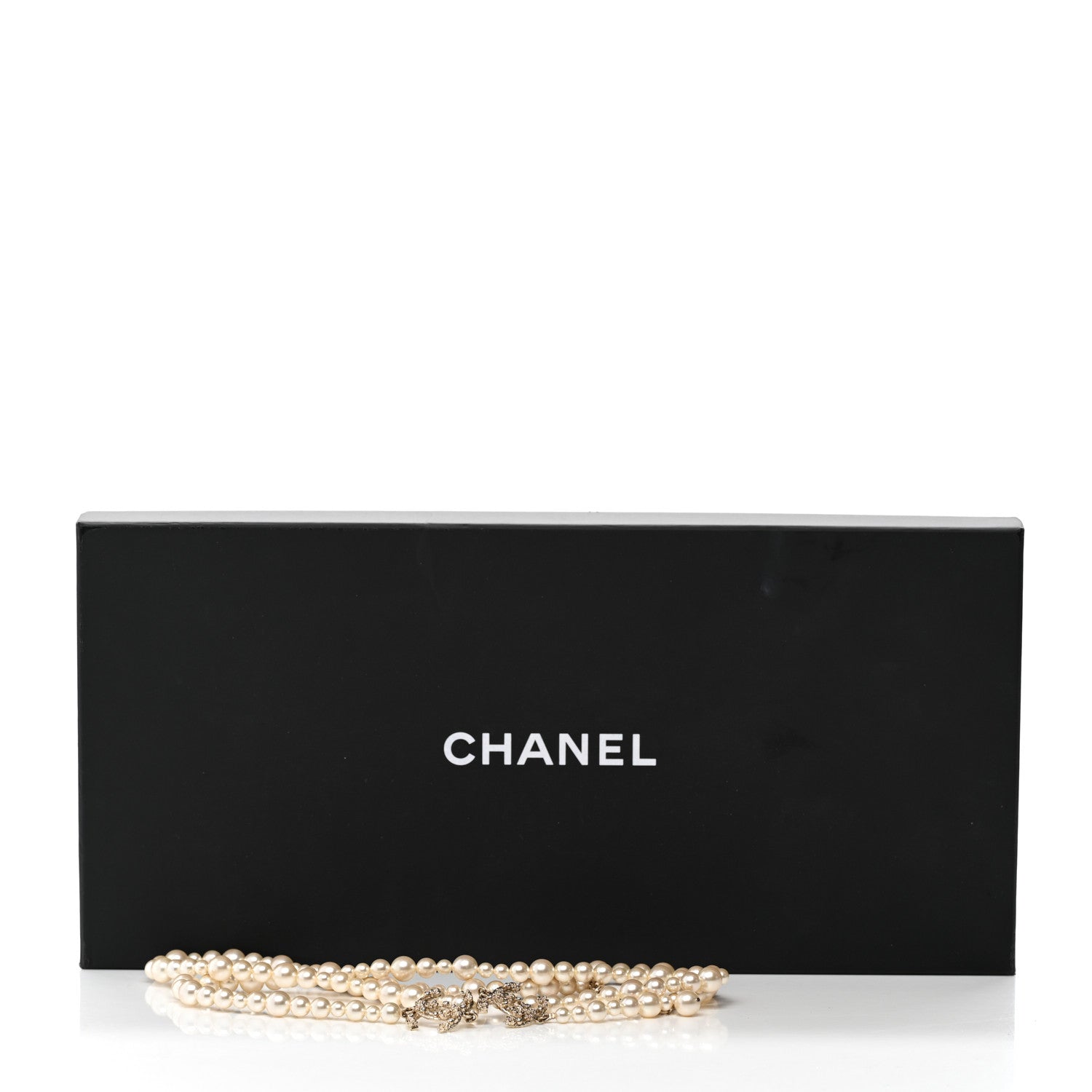 Chanel Pearl Crystal CC Camellia Short Necklace Gold 6 of 6