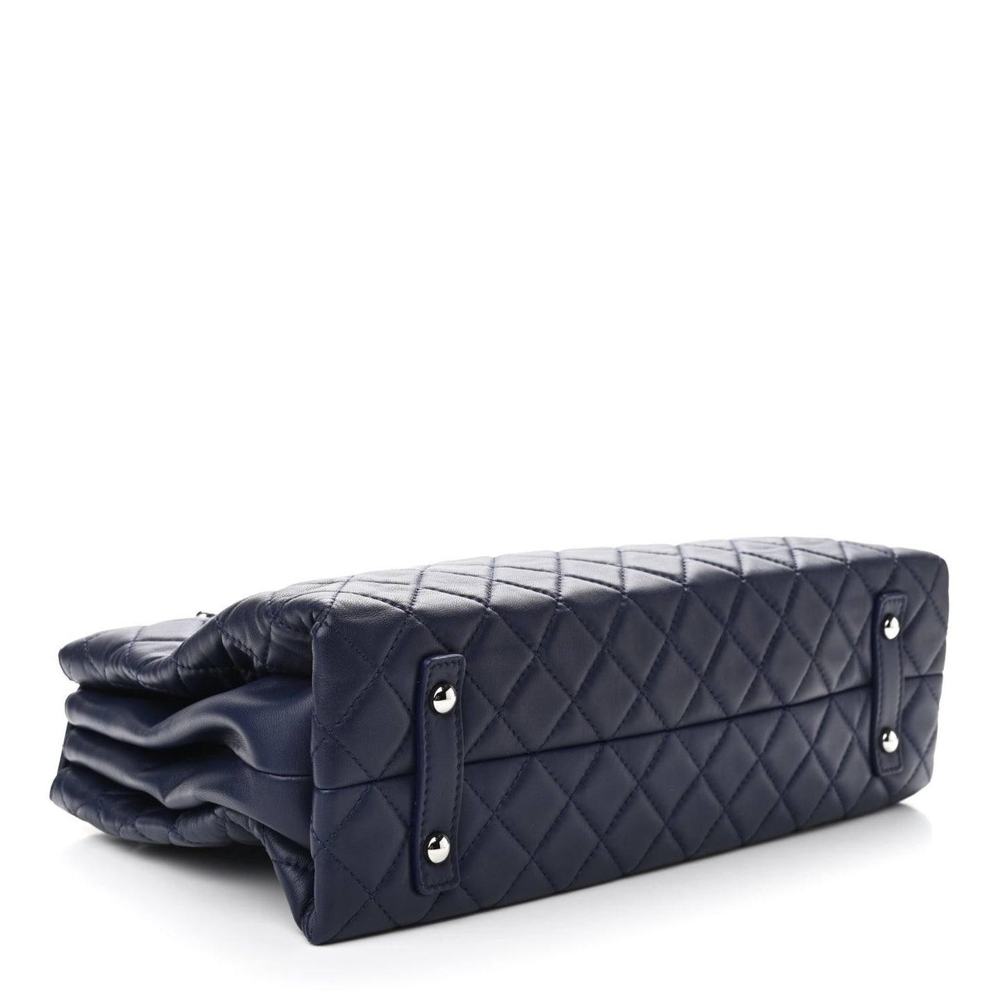 Lambskin Quilted By 3 Shopping Tote Navy