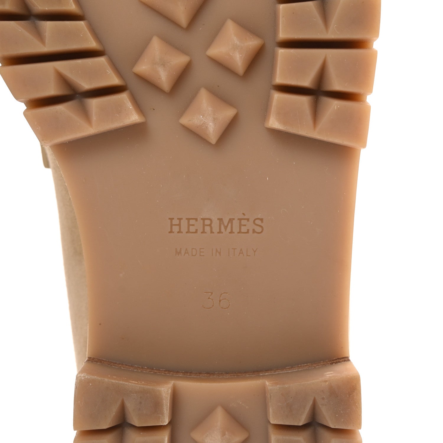 Hermes Suede Goatskin Womens Faubourg Loafers 36 Beige Argile 7 of 10