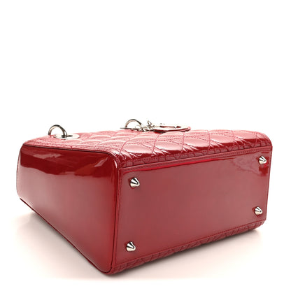 Christian Dior Patent Cannage Medium Lady Dior Red 3 of 8