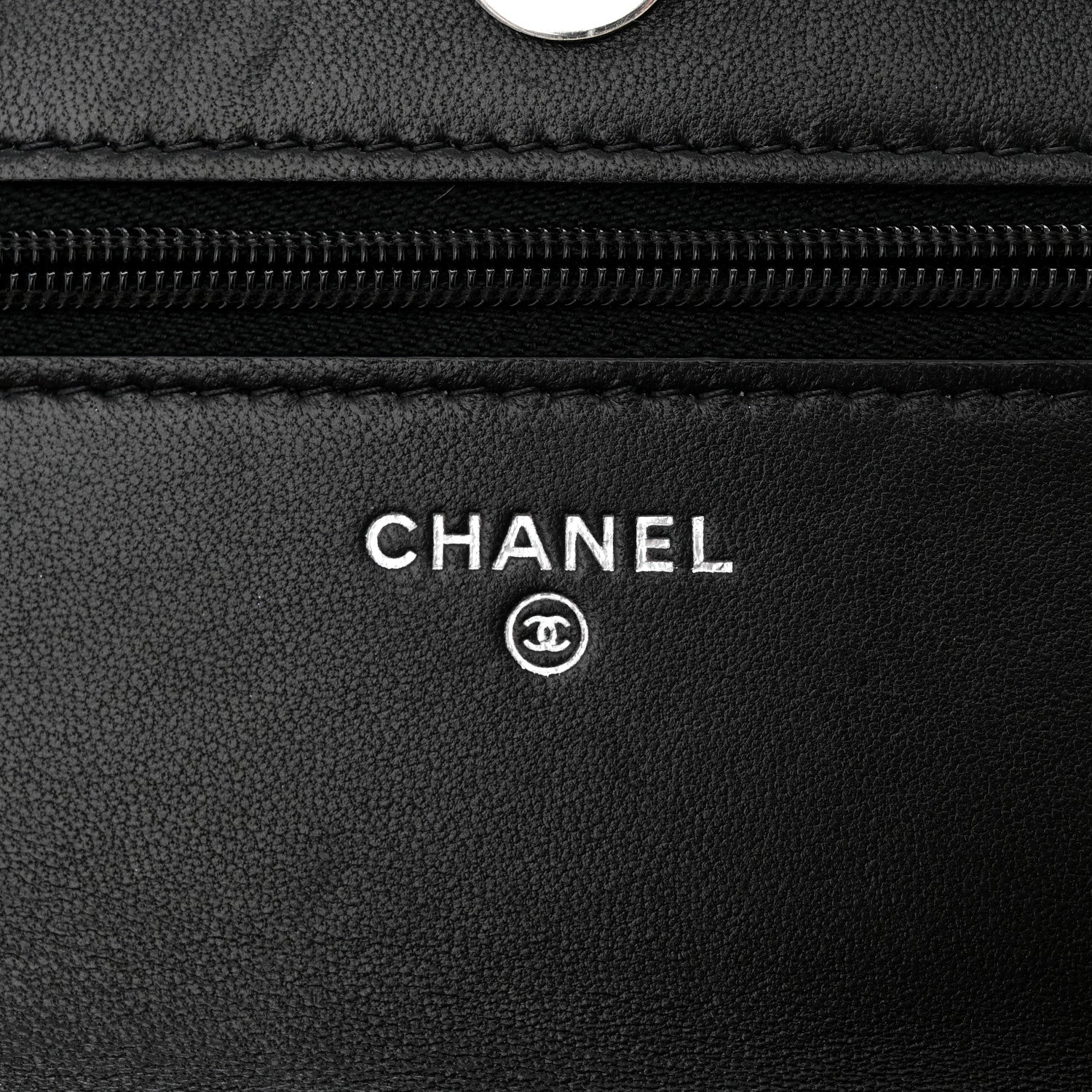 Chanel Lambskin Quilted Wallet On Chain WOC Black 6 of 12
