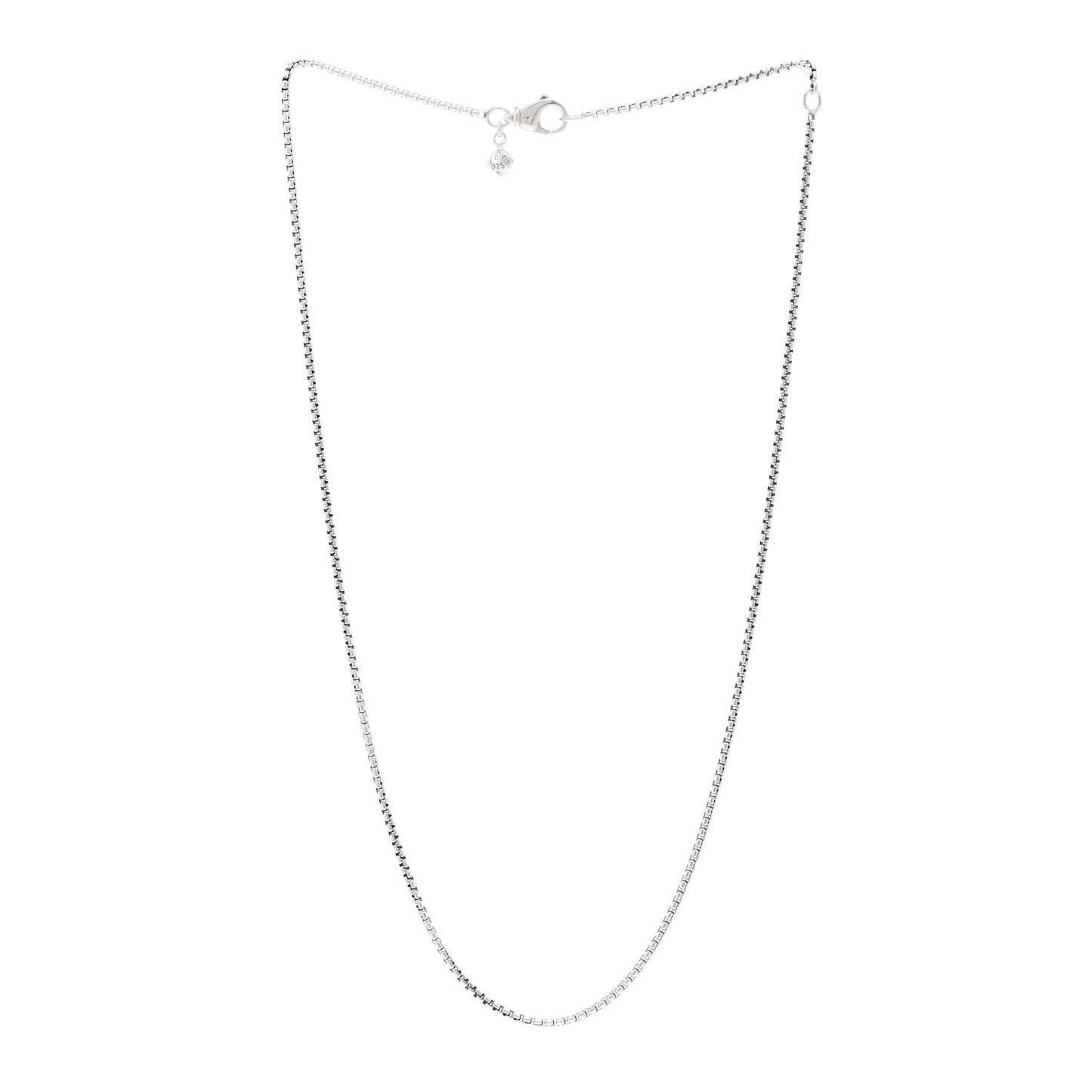 Sterling Silver 1.7mm Baby Box Chain Necklace 18"