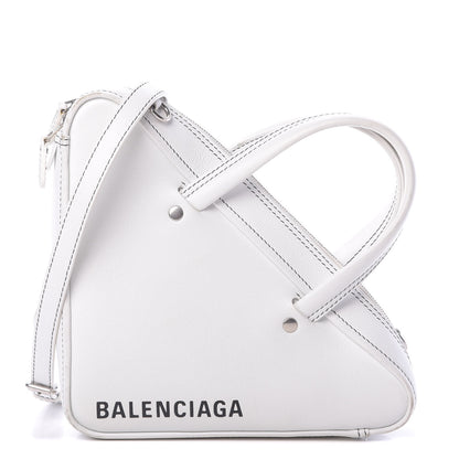 Balenciaga Calfskin XS Triangle Duffle White 1 of 17