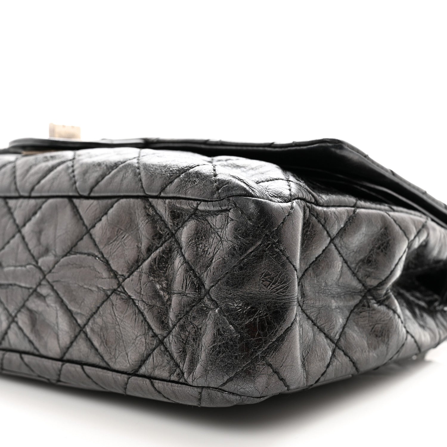 Chanel Metallic Aged Calfskin Quilted 2.55 Reissue 227 Flap Black 7 of 12
