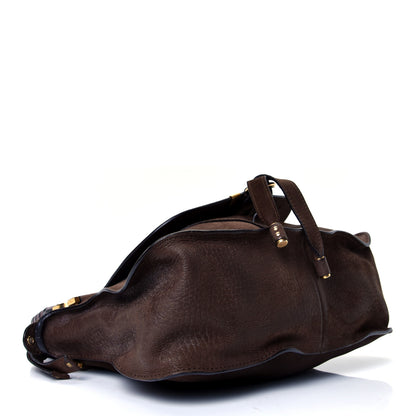 Chloe Nubuck Medium Marcie Satchel Dark Brown 3 of 4