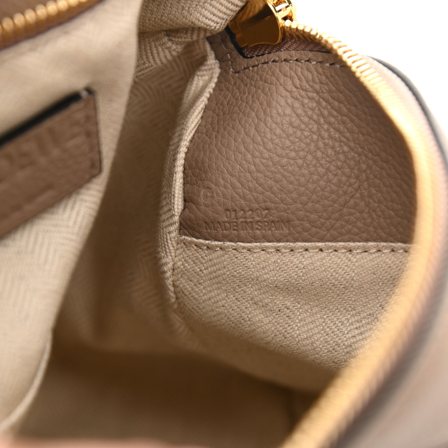Grained Calfskin Small Puzzle Bag Sand