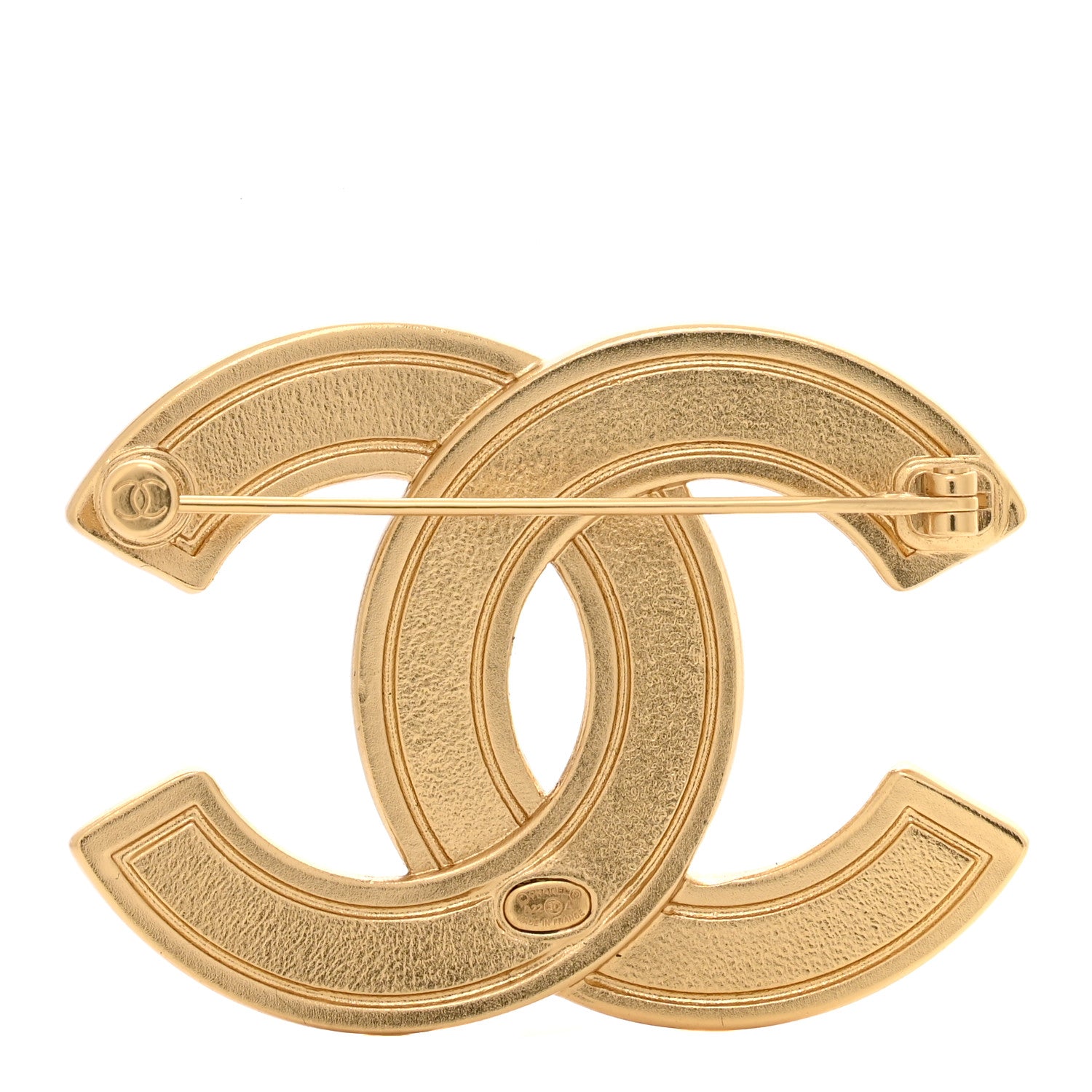 Chanel Metal Pearl CC Brooch Gold 3 of 5