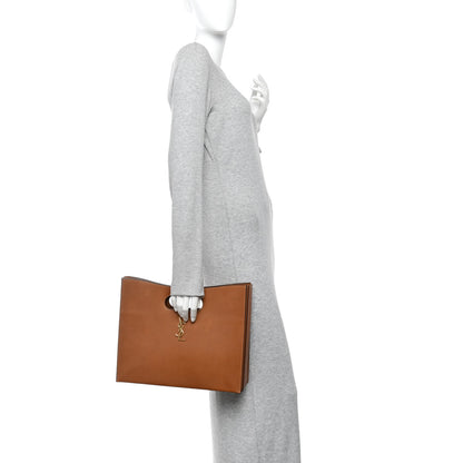Saint Laurent Vegetable Tanned Calfskin Junon Tote Brick 2 of 12