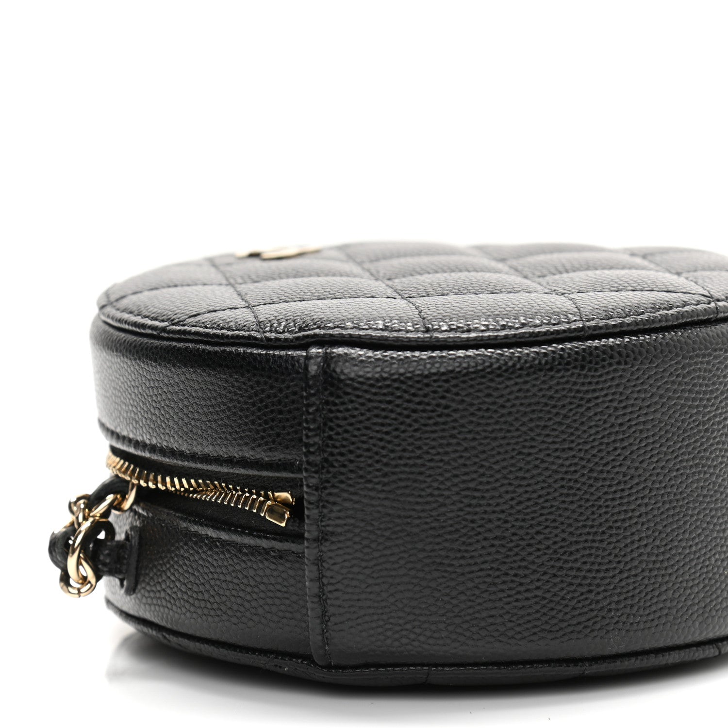 Chanel Caviar Quilted Round Clutch With Chain Black 9 of 10
