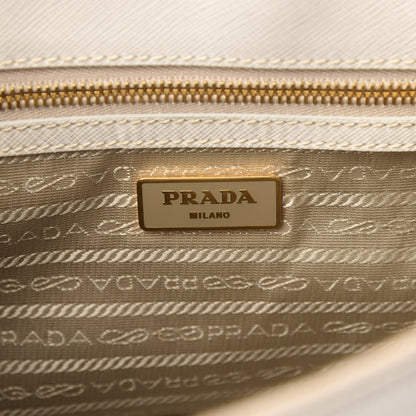 Prada Saffiano Small Galleria Double Zip Tote Talco 10 of 13
