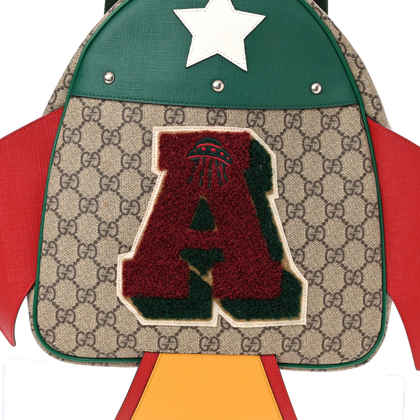 GG Supreme Monogram Small UFO Embroidered Children's Rocketship Backpack
