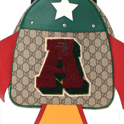Gucci GG Supreme Monogram Small UFO Embroidered Children's Rocketship Backpack 5 of 10