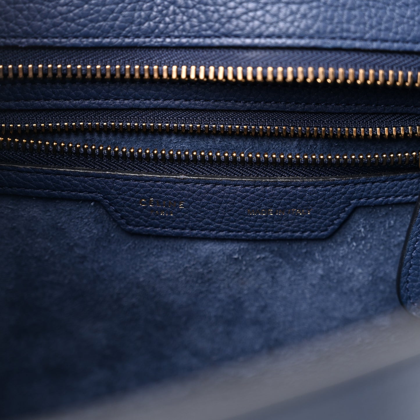 Drummed Calfskin Micro Luggage Marine