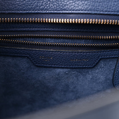 Celine Drummed Calfskin Micro Luggage Marine 6 of 14