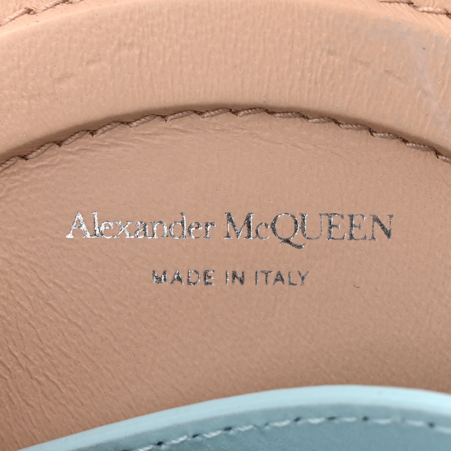 Alexander McQueen Calfskin Mini Curve Bucket Bag Pale Blue 6 of 11