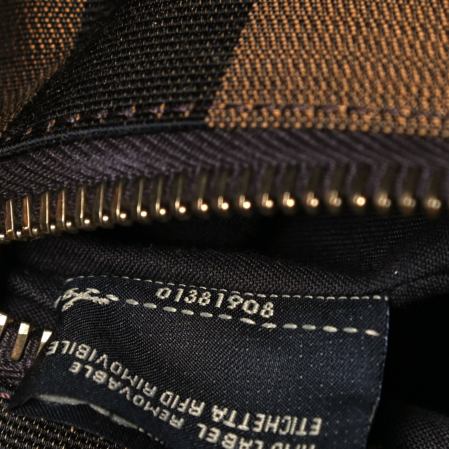 Fendi Vitello Morgan Fabric Jacquard Pequin Medium Peekaboo Iconic Satchel Foresta Tobacco Black 6 of 9