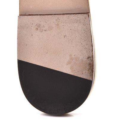 Saint Laurent Metallic Calfskin Nu Pied 05 Slide Sandals 35 Platino 9 of 9