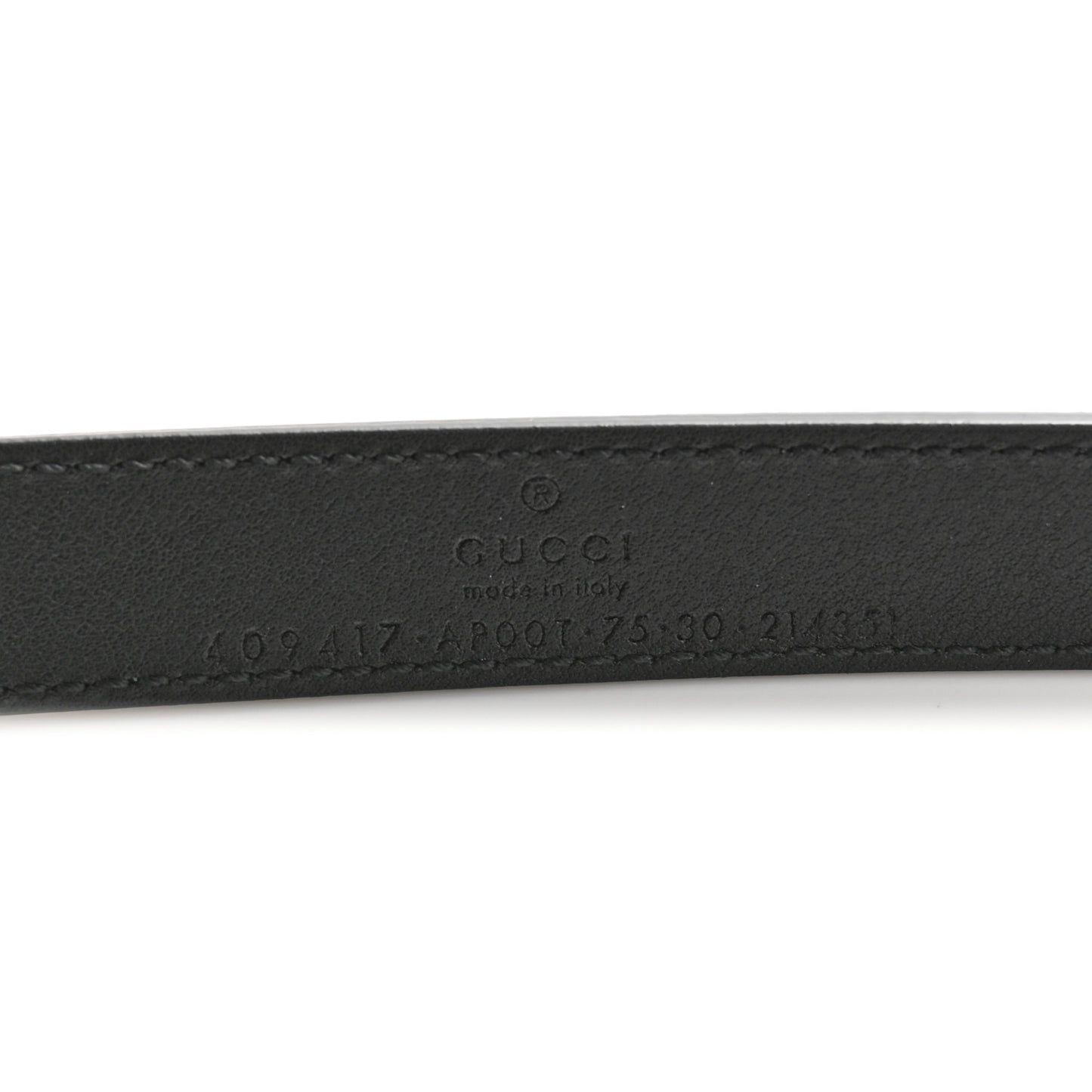 Calfskin Double G 20mm Belt 75 30 Black