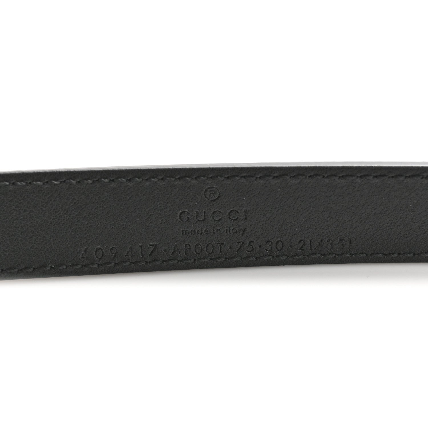 Gucci Calfskin Double G 20mm Belt 75 30 Black 5 of 8